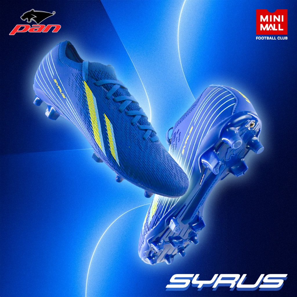 รองเท้าสตั๊ด PAN รุ่น SYRUS รองเท้าฟุตบอล ผ้าทอ FLYKNIT มีความยืดหยุ่น น้ำหนักเบา สวมใส่สบาย PAN X MINI MALL