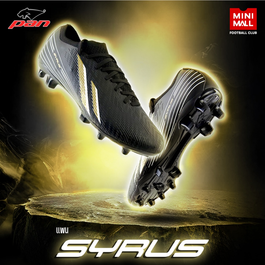 รองเท้าสตั๊ด PAN รุ่น SYRUS รองเท้าฟุตบอล ผ้าทอ FLYKNIT มีความยืดหยุ่น น้ำหนักเบา สวมใส่สบาย PAN X MINI MALL