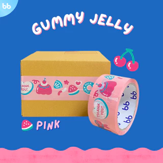 Gummy Jelly🧸 เทปหมีกัมมี่🍒 2 นิ้ว 45 หลา (ม้วน) เทปปิดกล่อง Thank you tape OPP tape ปิดกล่อง ติดกล่อง เทปน่ารัก