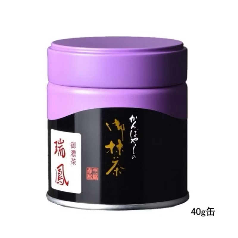Kanyabashi shunsho Zuihou 40g.(can) มัทฉะเกรดพิธีการ โทนถั่ว วนิลา