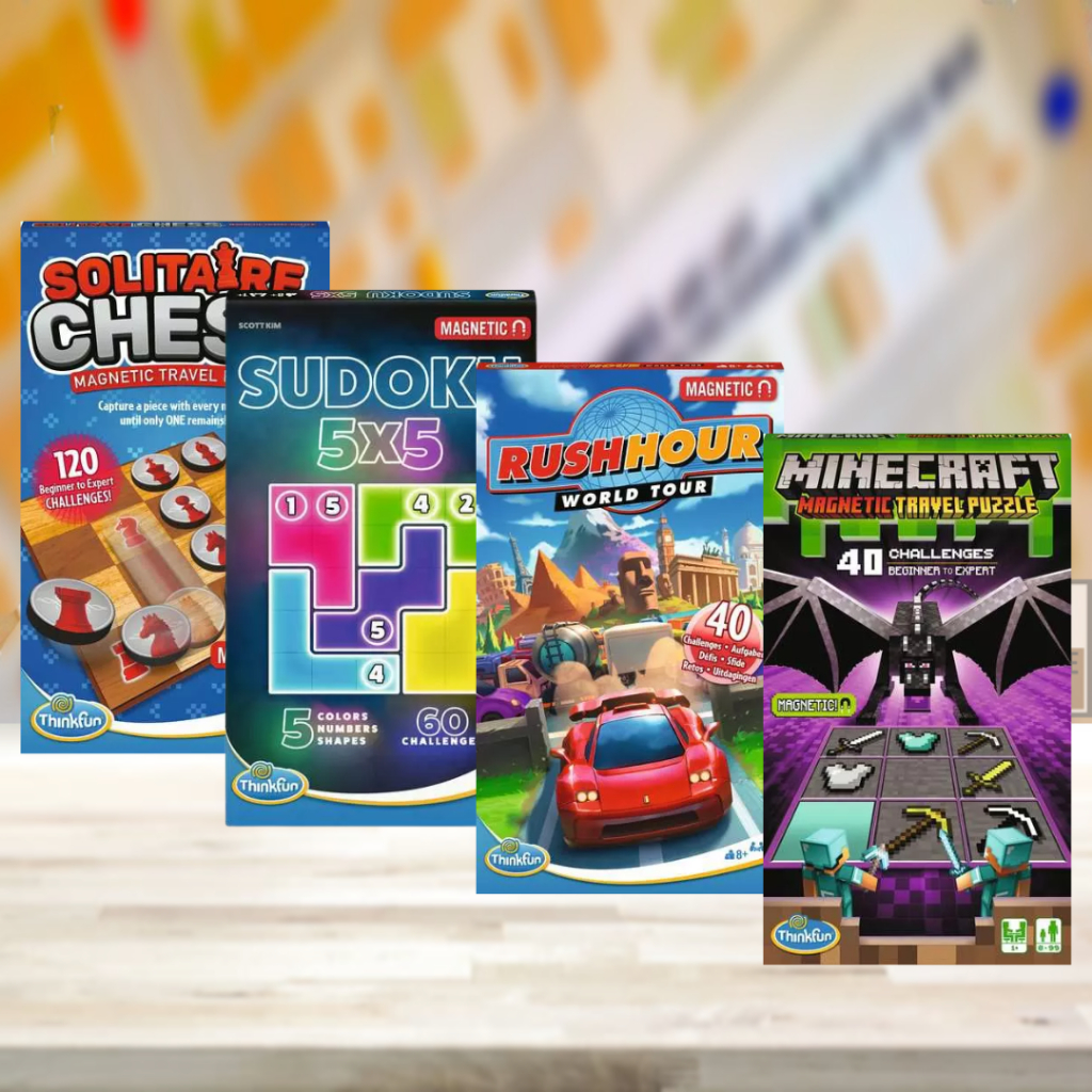 Minecraft / Solitaire Chess / Sudoku 5x5 / Rush hour Magnetic Travel Puzzle [-Thinkfun ลิขสิทธิ์แท้-]