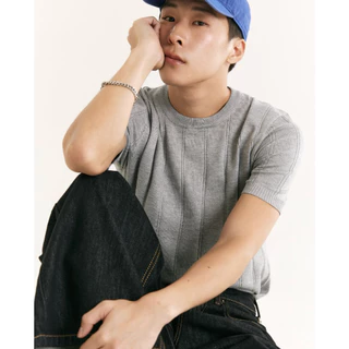 [8501] REEVE TRACK KNIT TEE - เสื้อคอกลม ผ้าknit เนื้อนุ่ม