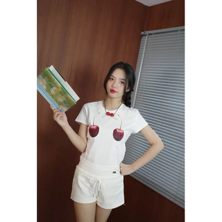 reaign studio - babytee ลาย Cherry Bar