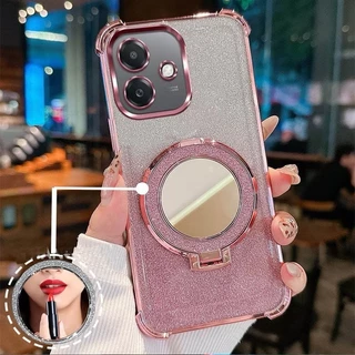 เคส กริตเตอร์ หรูหรา สำหรับ OPPO A6S A6C A6X A6 A6T A5X A5PRO A6PRO A5i A3X A3 กันกระแทก กระจก แต่งหน้า ตั้งได้ F2