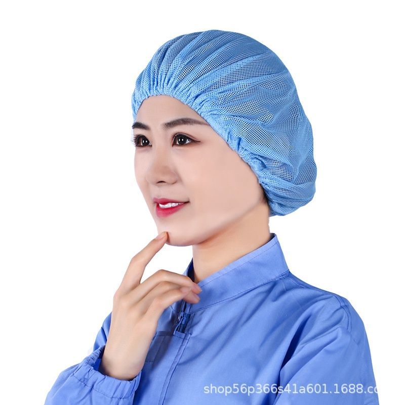 หมวกคลุมผมตาข่าย ซักได้ สำหรับทำอาหาร ร้านอาหาร โรงงาน ทำงานห้องปฏิบัติการ - รูปที่ 3