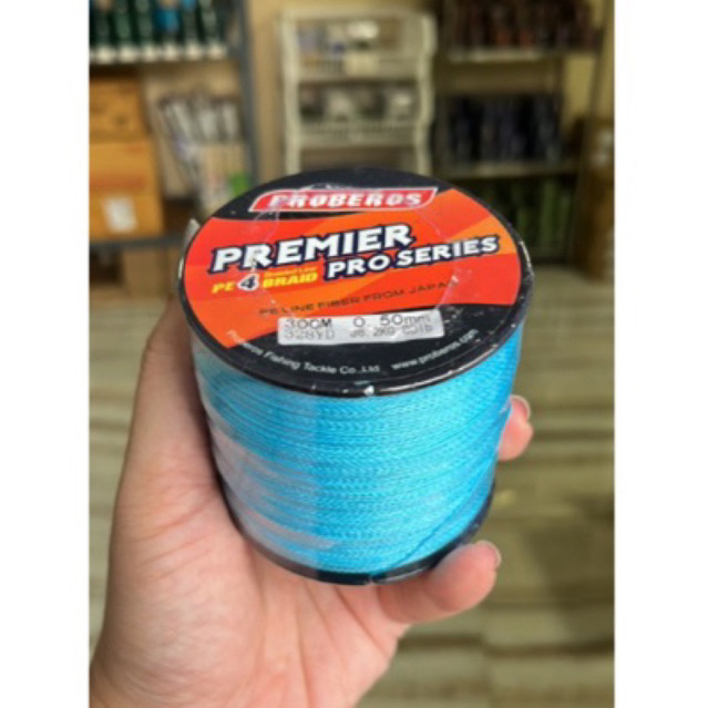 ขายขาดทุน 80ปอนด์ (สีฟ้า) มีจำนวนจำกัด สาย pe proberos ถัก4 ยาว300 เมตร ตำนานที่ยังใช้ดีมีอยู่จริง
