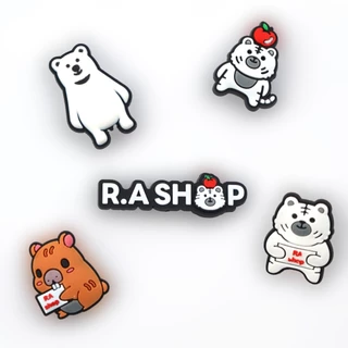 ตัวติดรองเท้า RA ชุดตกแต่งรองเท้า ตัวติดรองเท้าที่มีรู ตัวการ์ตูน ลายน่ารัก กันน้ํา