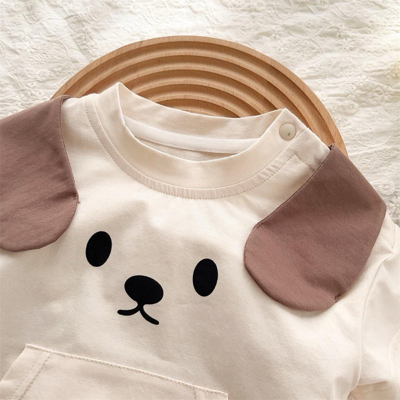 มาใหม่ (3M-2Y) ชุดเด็กน่ารัก บอดี้สูทแขนสั้น ชุดรอมเปอร์ ชุดทารก เด็กอ่อนชายหญิง ใส่เที่ยว หน้าร้อน - รูปที่ 4