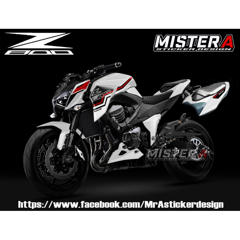 (Mr.AM) ชุดสติ๊กเกอร์ [เกรด Premium] Kawasaki Z800 (Z800)