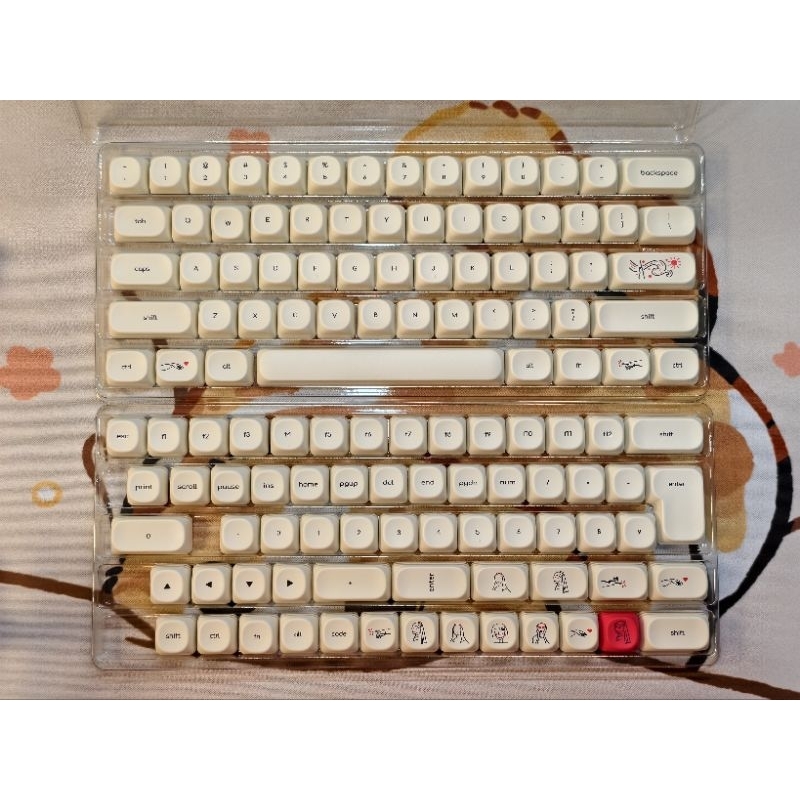 🇹🇭 ฟรีสติ๊กเกอร์ไทย Minimalist MOA Keycaps โคตรน่ารัก 124 ปุ่ม คีย์แคป มินิมอล PBT พร้อมส่งจากไทย