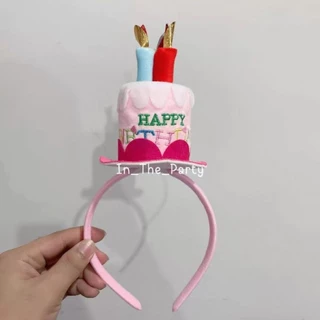 (ร้านไทย ส่งไว) ที่คาดผมเค้กวันเกิด คาดผม happy birthday หมวกวันเกิด