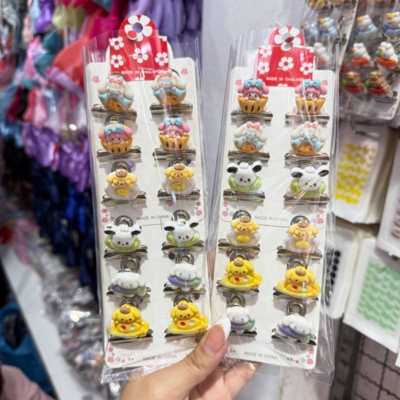 ที่หนีบเข็มขัดซาริโอ้คิตตี้ เมโลดี้น่ารัก ขายส่งยกโหล12อันสุดคุ้ม