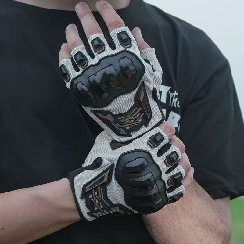 จัดส่ง​ใน​ 24​ ชม🧤ถุงมือขับมอไซ ถุงมือขับขี่มอเตอร์ไซค์ ครึ่งนิ้ว