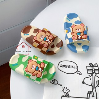 รองเท้าเด็ก รองเท้าแตะพื้ันนิ่ม ใส่สบาย แบบสวม ลายหมี