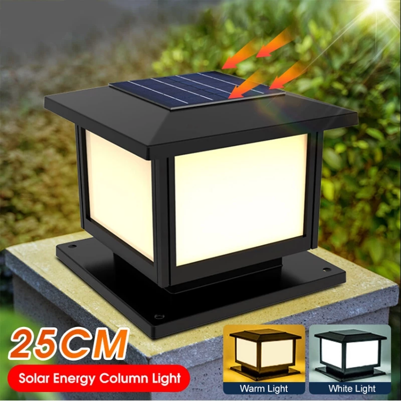 【การจัดส่งไทย】โคมไฟหัวเสา Solar Light Pillar Lamp โคมไฟกันน้ำกลางแจ้ง โคมไฟสวน การควบคุมแสงอัจฉริยะ สามารถใช้ในสวน ลานบ้