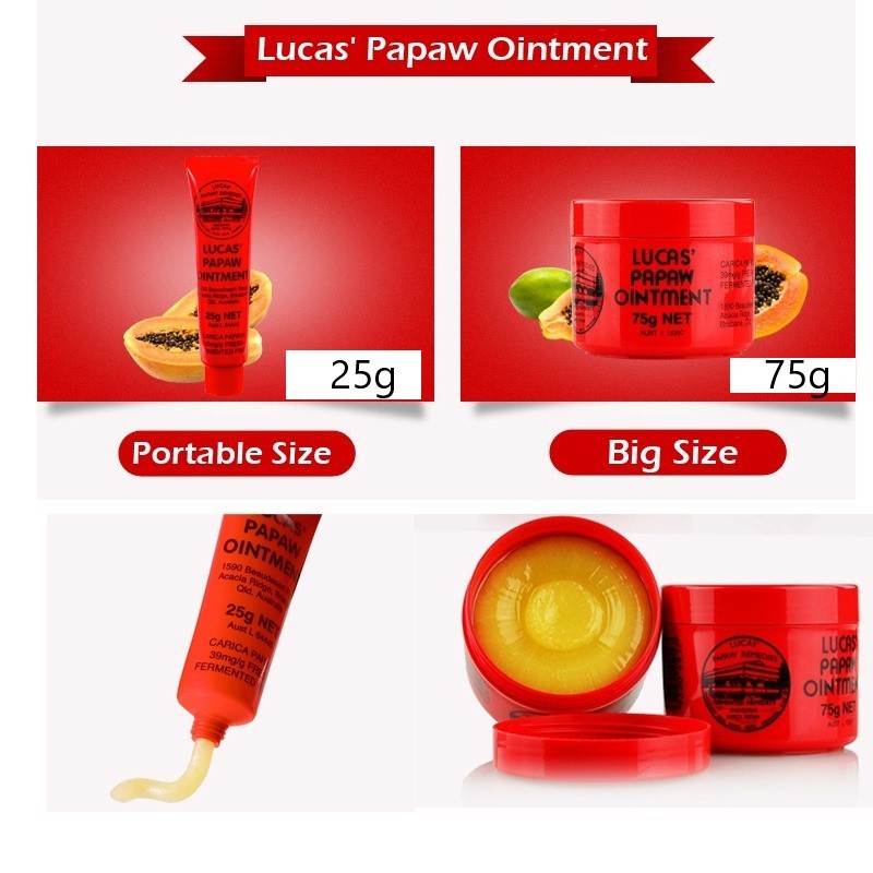 Original Lucas 'Papaw Ointment 25g/75g ลิปบาล ์ ม | ครีมเผา | ยุงกัด