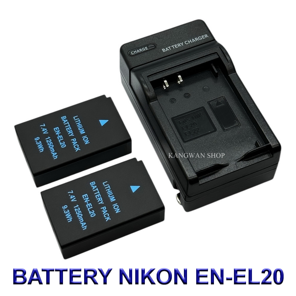 EN-EL20 \ ENEL20 Battery and Charger For Nikon 1 AW1,Nikon 1 J1,J2,J3,Nikon 1 S1,Nikon COOLPIX A,Blackmagic,P1000