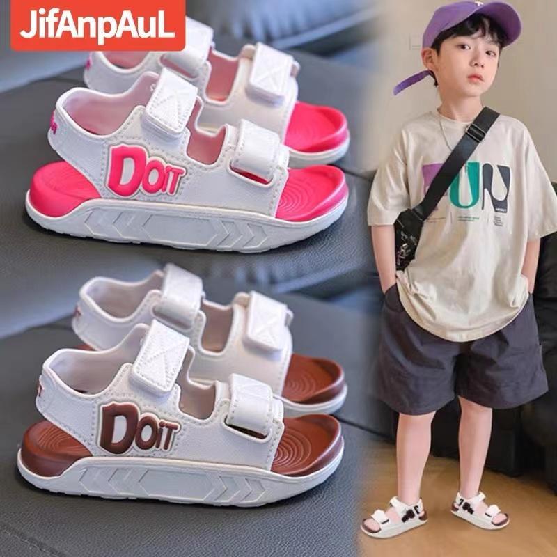 DOIT03 รองเท้าเด็กผญ ผช รองเท้าแตะเด็ก พื้นนิ่มกันลื่นคุณภาพสูงสไตล์เกาหลี รองเท้าแตะนักเรียน
