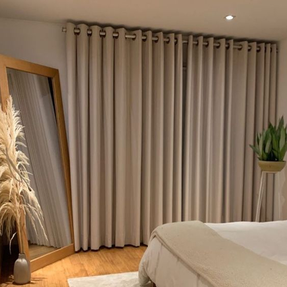 แนะนำ ผ้าม่าน ผ้าม่านหน้าต่าง สีครีมลายใบไม้ ผ้าม่านกันแสง ผ้าม่านสีครีม ประตู กั้นห้องนอน ราคาพิเศษ มีเก็บเงินปลายทาง