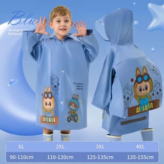 YY-3301,YY-3302เสื้อกันฝนเด็กหญิงและเด็กชาย ชุดกันฝนคุโรมิ หมวกปีกใหญ่ขึ้น กระเป๋านักเรียนใบใหญ่ เสื้อกางฝนเด็ก