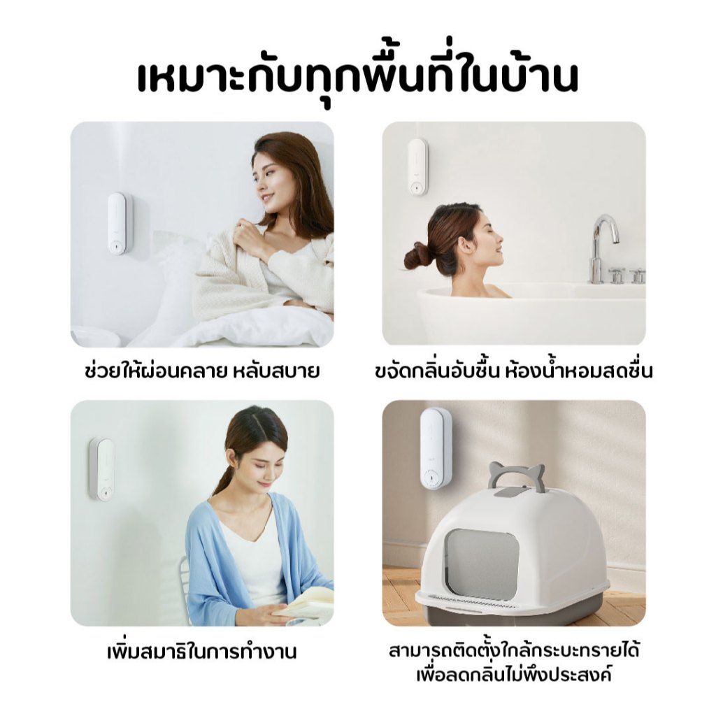 Deerma Auto Aroma Diffuser PX830 เครื่องฉีดสเปรย์ดับกลิ่นอัตโนมัติ แบบไร้สายน้ำหอมอัตโนมัติ ปรับอากาศพร้อมน้ำหอม - รูปที่ 3