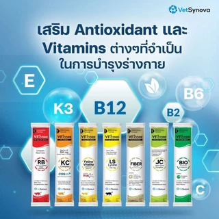 VF+Core วีเอฟคอร์ อาหารเสริมแมวเลีย วิตามินแมว บำรุงร่างกาย ขนาดซองละ 12g. [ยกกล่อง 30 ซอง]