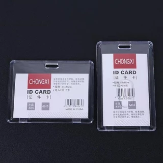 COZII รอบใส่การ์ดอะคริลิค ซองใส่บัตรห้อยคอ ที่ใส่บัตรพนักงงาน สายคล้อง โซ่ไข่ปลา ที่ใส่การ์ด กรอบบัตร เฟรมการ์ด id card
