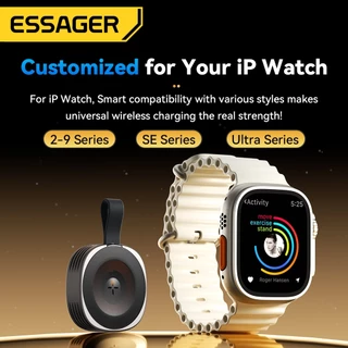 Essager แท่นชาร์จไร้สายสำหรับนาฬิกา Max 2.5W เข้ากันได้กับอะแดปเตอร์ iOS Type C SE รุ่นที่ 2 ถึง 9