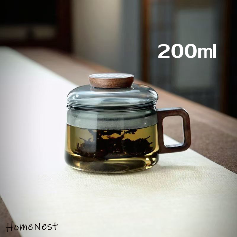HomeNest กาน้ำชา แก้วชง​ชา Tea pot กาน้ำชาทรงกลมแบบใส กาชงชา กาน้ำชงชา พร้อมที่กรองชา กากรองชา รับประกันไทย