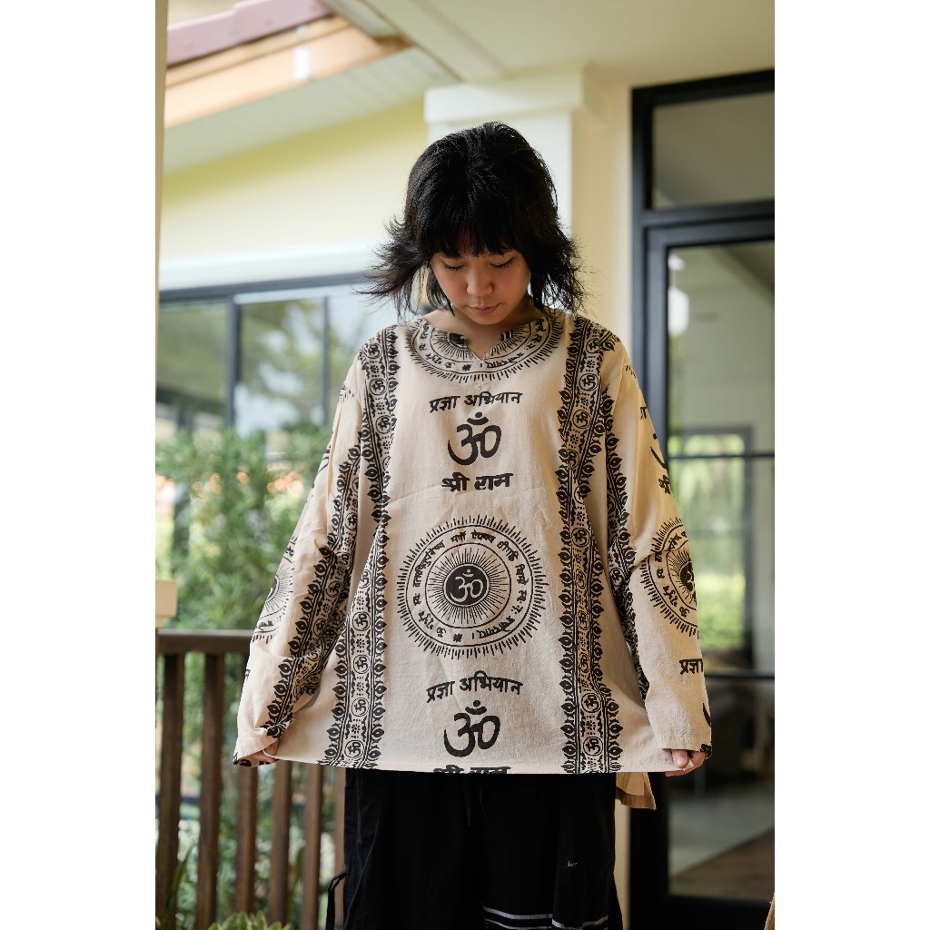 [ตัดเย็บ 3-4 วัน] เสื้อแขนยาวโอมสามมิติ | 3D Ohm เสื้อโอมใส่ไปทะเลเนื้อผ้าใส่สบาย ราคา ถูกที่สุด ดีลบีเคเค แกลเลอรีภาพที่ 5