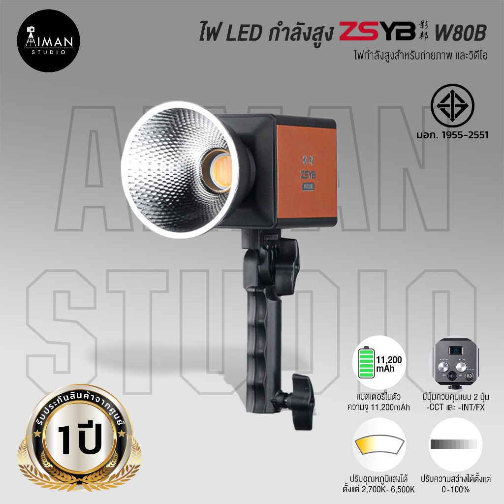 ไฟ LED กำลังสูง ZSYB W80B (ประกันศูนย์)