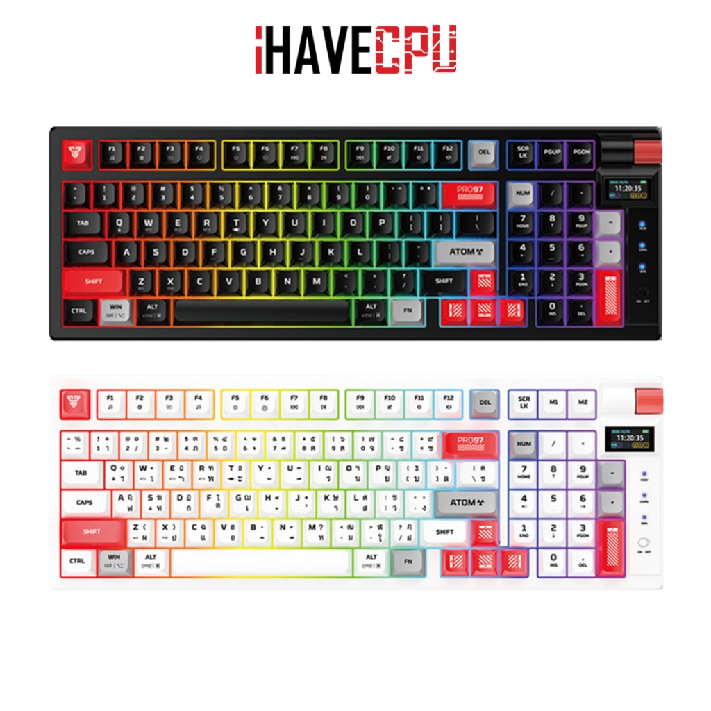 iHAVECPU KEYBOARD (คีย์บอร์ด) FANTECH MK918 ATOM PRO97 WIRELESS (EN/TH)