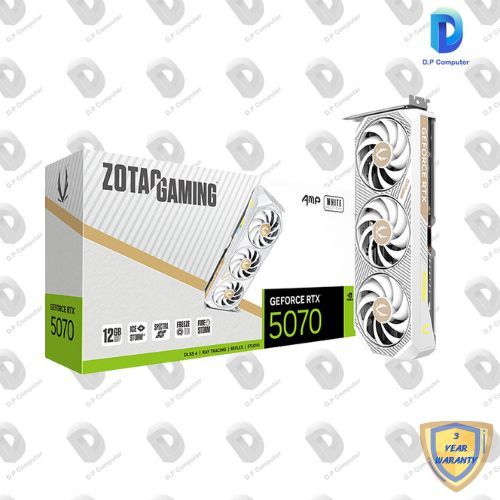 VGA (การ์ดแสดงผล) ZOTAC GAMING GEFORCE RTX 5070 AMP WHITE EDITION สินค้าใหม่ รับประกัน 3 ปึ