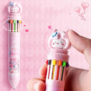 ปากกา ปากกาลูลื่น12สี ในด้ามเดียว ลายการ์ตูนน่ารัก ปากกาหลากสี นักเรืยน โรงเรืยน สำนักงาน อุปกรฌ์เครื่องเขียน