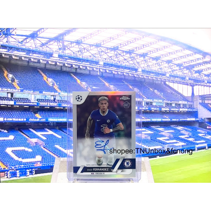 การ์ดลายเซ็นนักฟุตบอล 2023 Topps Chrome - Enzo Fernandez