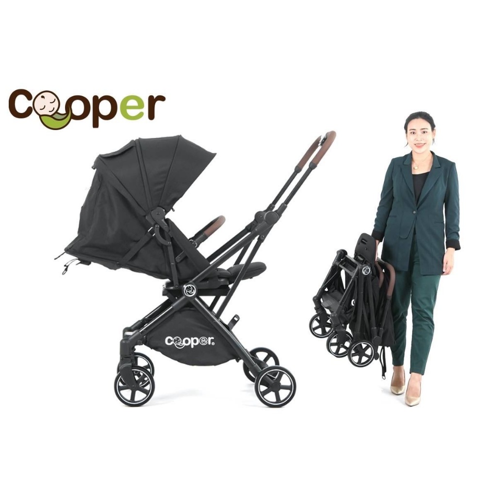 New Cooper รถเข็นเด็ก เข็นได้2ด้าน หมุนได้360องศา รถเข็นเด็กพับได้ รุ่นSpin ล้อมีโช๊ค รับประกันศูนย์ - รูปที่ 6