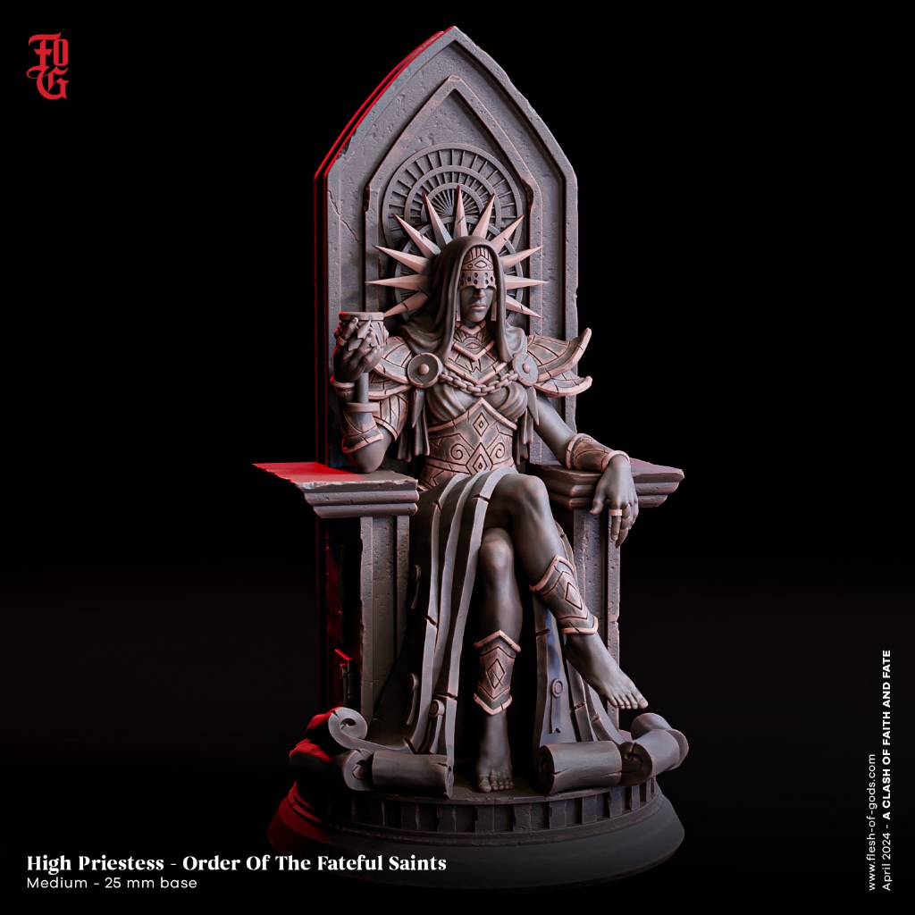 DnD Miniature I A Clash Of Faith And Fate (งานเรซิ่นยังไม่ลงสี) ขนาดฐาน 1-2 นิ้ว - รูปที่ 5