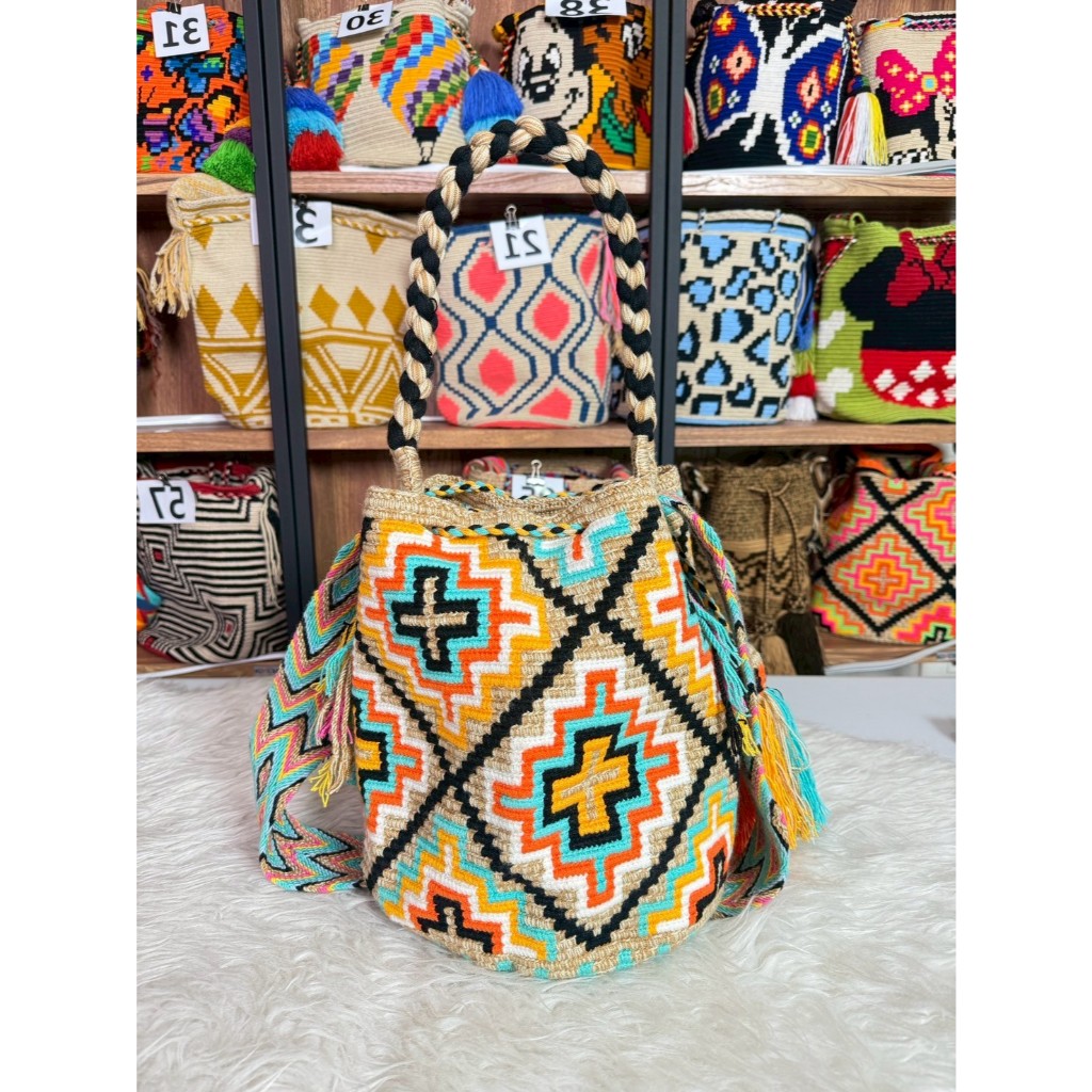 กระเป๋าวายู Wayuu Bag ถักไหม 10เส้น