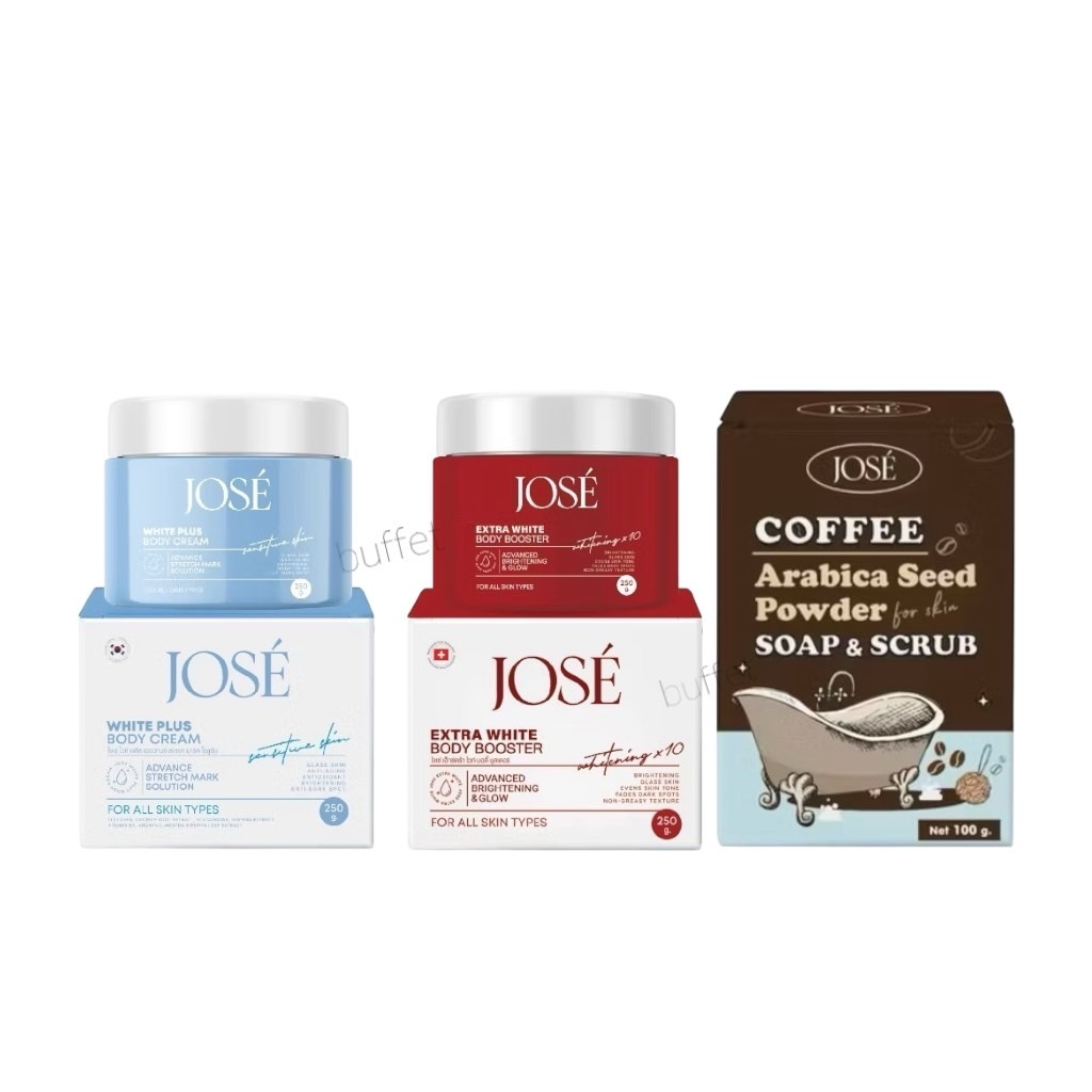 พร้อมส่งตัดรอบ4โมงเย็น ครีมโจเซ่ สบู่สครับโจเซ่ JOSE BODY CREAM ,JOSE BODY BOOSTER, JOSE SOAP&SCRUB
