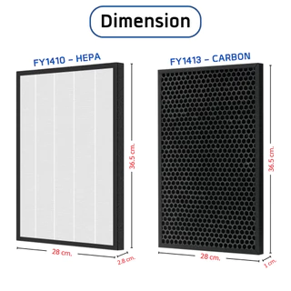 แผ่นกรองอากาศ PHILIPS AC1215 ไส้กรอง FY1410/20 FY1413/20 HEPA H13 Filter กรองฝุ่น PM2.5 กลิ่น เชื้อโรค