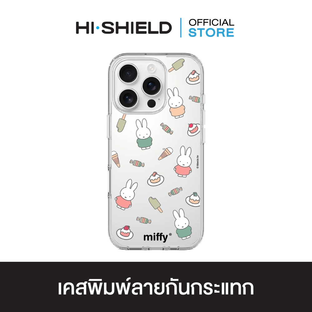 HI-SHIELD เคสใสกันกระแทก iPhone รุ่น Miffy022 [เคส iPhone17,iPhone16,iPhone15,iPhone14,iPhone13,iPho