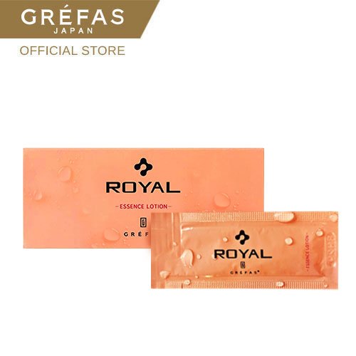 GREFAS ROYAL ESSENCE LOTION เกรฟาส โรยัล เอสเซ้นส์ โลชั่น 10 ซอง ระดับรางวัลชนะเลิศ ปรับผิวหมองคล้ำ ให้เนียนใส