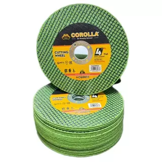 ใบตัดเหล็ก ตัดสเตนเลส 4นิ้ว COROLLA (107 mm) 1.2 มิล ใย 2 ชั้น เกรดพีเมียม (ค่าส่งถูก) 1กล่องมี 100 แผ่น