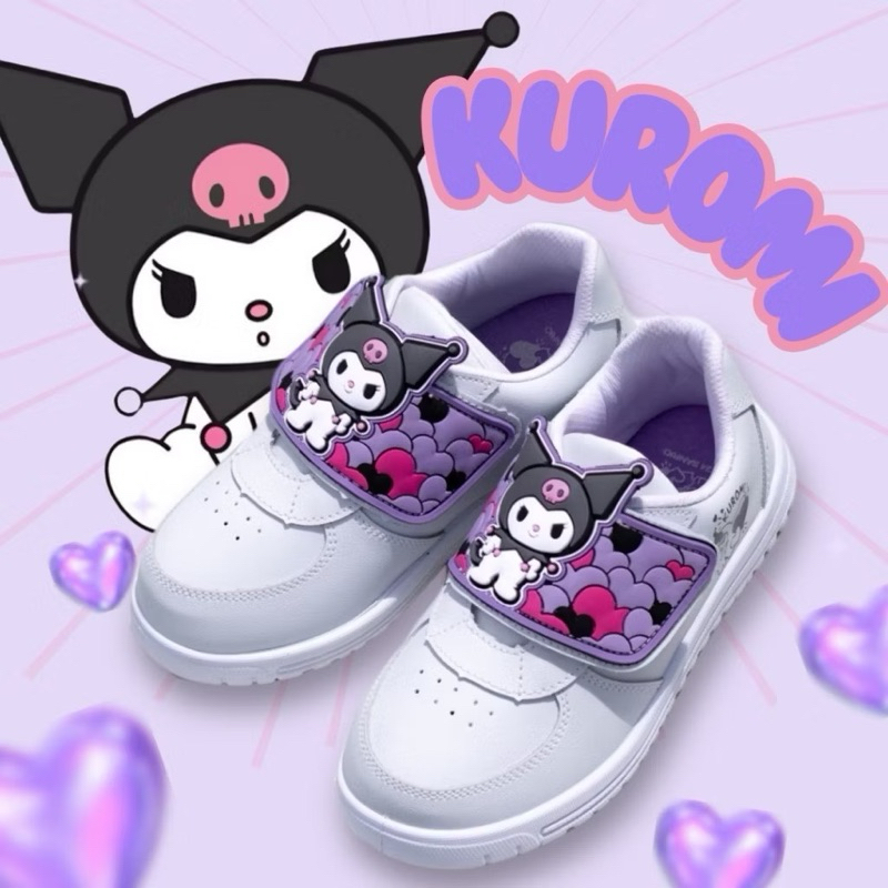 รองเท้านักเรียนkuromi Y888(ขาว)