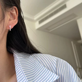🛵มีส่งด่วน🛵 ต่างหูห่วง ต่างหูเงิน พร้อมส่ง 1คู่
