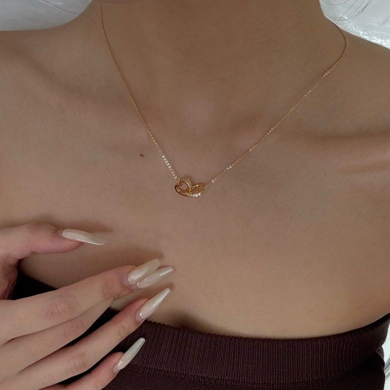 Socrush.bkk | TWINHEART necklace | SN-033 | สร้อยคอ หัวใจ สร้อยคู่