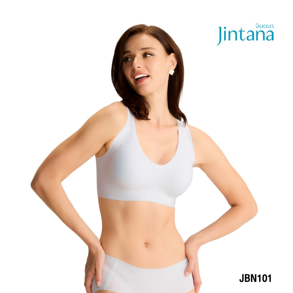 (สินค้าขายดี)Jintana เสื้อชั้นใน รุ่น Lite รหัส  JBN101 (แบบสวมหัว) บราไร้โครง ผ้านุ่มลื่น เย็นสบาย ไร้ตะเข็บ