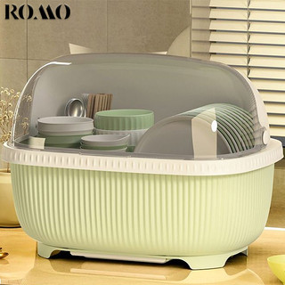 ROMO ที่คว่ำจาน ที่คว่ำจานทรงโค้งมน (มีฝาปิด) กันฝุ่นละออง กันแมลง พลาสติก ห่างจากฝุ่น แมลงบิน รุ่นใหม่ มาแล้ว