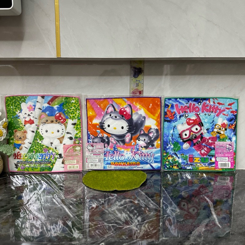 ผ้าเช็ดหน้าลายคิตตี้ Kitty Sanrio set no.1