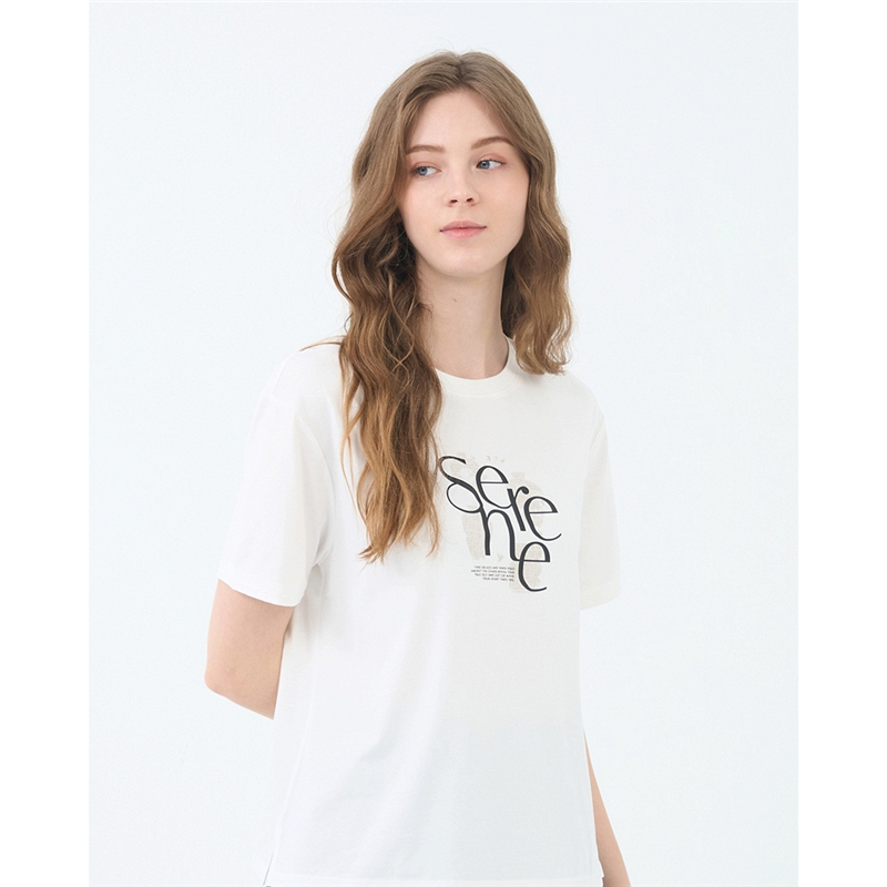 GIORDANO เสื้อยืดผู้หญิง Women's Boyfriend Printed Tee 05395208
